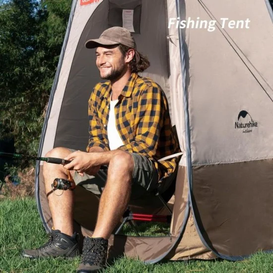 Naturehike Foldable Shower and Changing Tent - Dark  Brown (115*115*190)